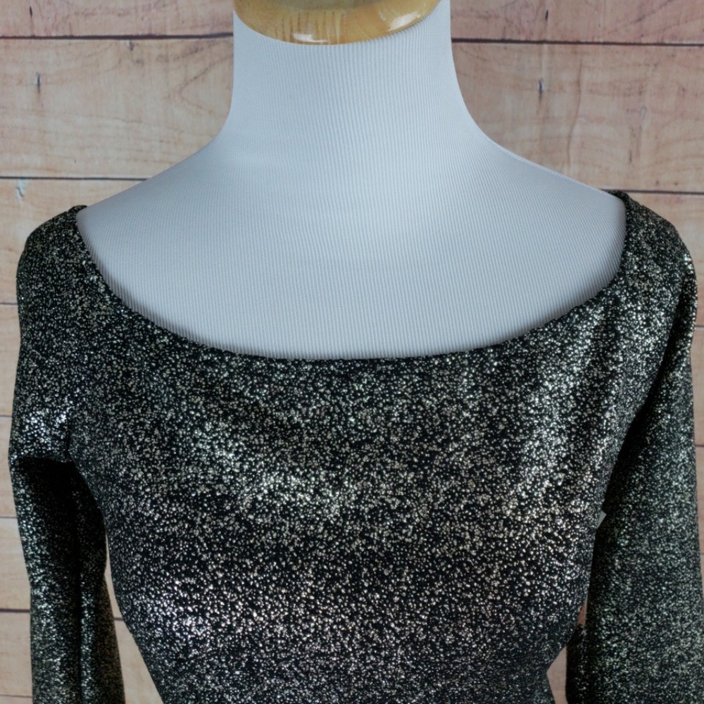 NWT GB Gianni Bini Metallic Off The Shoulder Dress - Picture 4 of 8